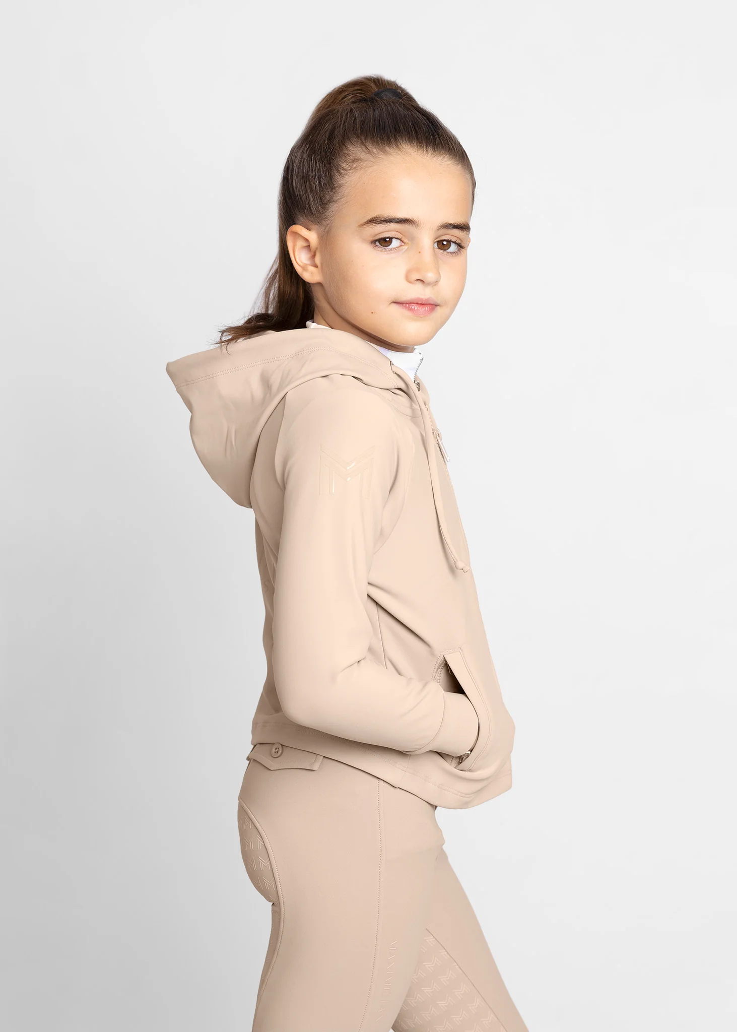 YR Reflection Zip Hoodie (Beige) - Image 8