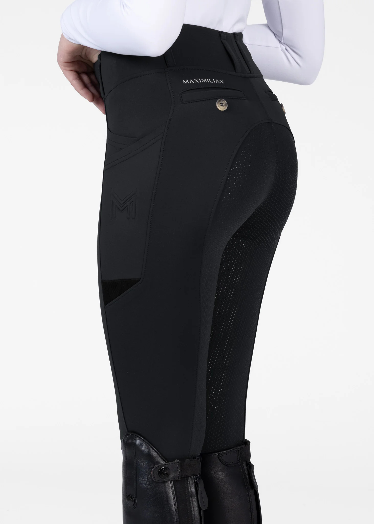 YR Tech Riding Leggings (Black) - Image 2